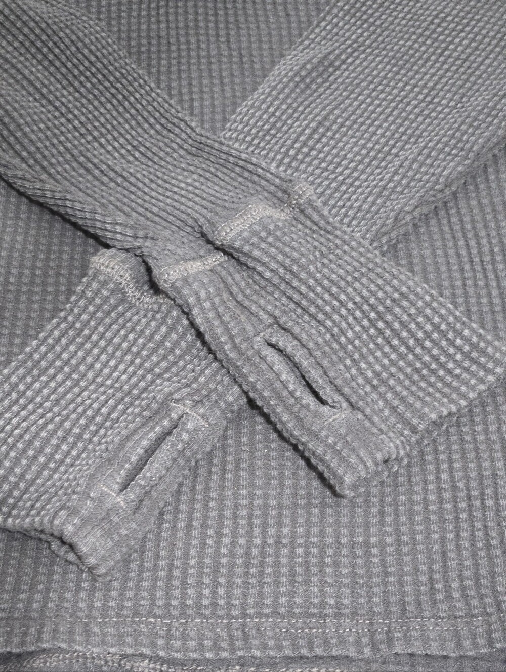 OFFLINE By Aerie Waffle Henley T-Shirt Charcoal Washed Size M - Picture 6 of 11